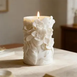 Floral Goddess Woman Sculptural Scented Candle