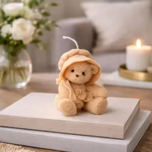 3D Teddy Bear Decorative Candle