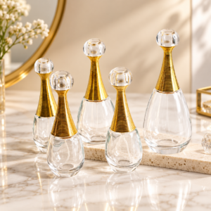 Luxury Gold Teardrop Glass Perfume